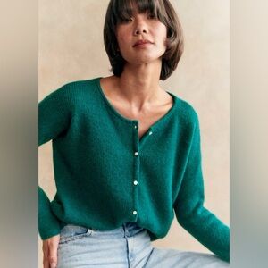 Sezane - Gaspard Cardigan - Blue Green - Large